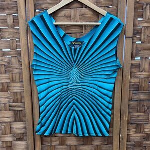 Valentina Teal and Black Radiant Tank Top